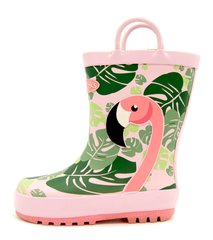 Гумові чоботи для дівчинки Chipmunks Рожево-Зелений (Chipmunks27 flamingo (26 (16,5 см))