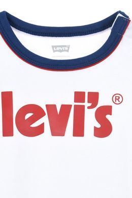Комплект 2в1 (футболка+шорты) для мальчика Levi's Бело-синий (908 pvu white (62 (3m))