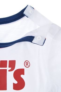 Комплект 2в1 (футболка+шорты) для мальчика Levi's Бело-синий (908 pvu white (62 (3m))