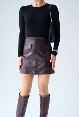 Юбка под кожу крокодила женская QU STYLE Бургунди (DE251003 bordo (S (36))