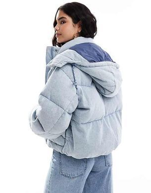 Короткая женская дутая куртка Levi's в стиле вестерн Голубой (S110786 blue (XS)