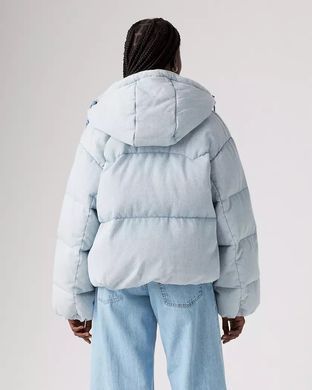 Короткая женская дутая куртка Levi's в стиле вестерн Голубой (S110786 blue (XS)