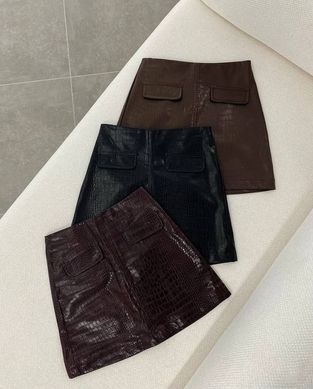 Юбка под кожу крокодила женская QU STYLE Бургунди (DE251003 bordo (S (36))