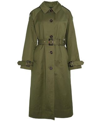 Водонепроницаемый Тренч-плащ Barbour Marie Dark Moss/Ancient Loden Tartan женская Хаки (Trench SP khaki lav25 (XS (34))