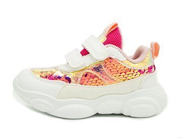 Кроссовки для девочки KIMBO Бело-розовый (KJ102-1P wh-pink (24 (14,5 см))