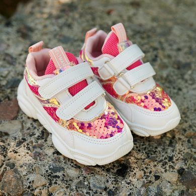 Кроссовки для девочки KIMBO Бело-розовый (KJ102-1P wh-pink (24 (14,5 см))