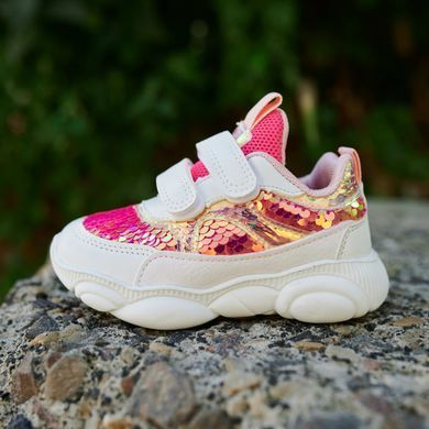 Кроссовки для девочки KIMBO Бело-розовый (KJ102-1P wh-pink (24 (14,5 см))