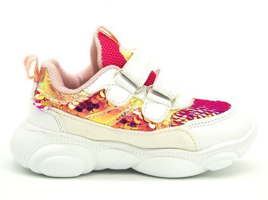 Кроссовки для девочки KIMBO Бело-розовый (KJ102-1P wh-pink (24 (14,5 см))