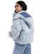 Короткая женская дутая куртка Levi's в стиле вестерн Голубой (S110786 blue (XS)