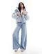 Короткая женская дутая куртка Levi's в стиле вестерн Голубой (S110786 blue (XS)