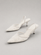 Слингбэки с вышивкой, туфли в стиле Zara Женские Meideli Белый 40 (26 см) Код: F566 white