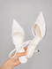 Слингбэки с вышивкой, туфли в стиле Zara Женские Meideli Белый 40 (26 см) Код: F566 white