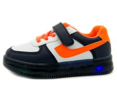 Кросівки, що світяться для хлопчика BBT.kids Темно-синій з помаранчевим (H5256-3 blue-or (30 (18 см))