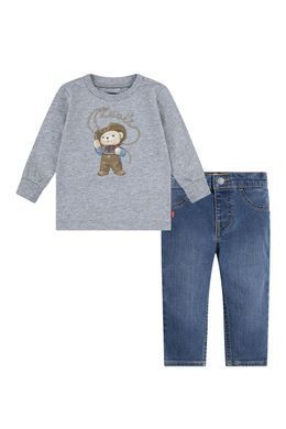 Комплект Levi's 2в1 для малюків: кофта та джинси Сіро-синій (424 set pvu grey (62 (3m))