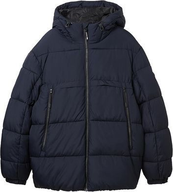 Зимова куртка Пуффер чоловіча Tom Tailor Темно-Блакитний (1039404 d-blue S)