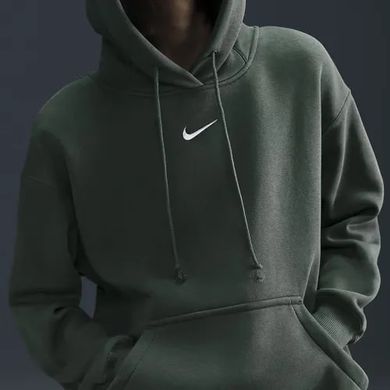 Толстовка на флісі Nike Sportswear Phoenix Fleece з капюшоном оверсайз Pullover жіноча Зелений (DQ5860-338 green lav25 (XS)