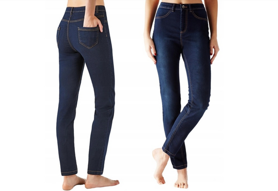 Джинси High Waist жіночі Calzedonia Темно-синій (modp0448 d-blue (S (36))