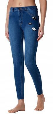 Джинсы скинные со съемными шпильками для девочек Calzedonia Синий (MODP0708 blue1 (158-170 (12-16 лет))