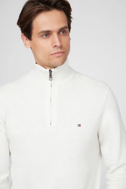 Белая кофта Tommy Hilfiger PIMA COTTON CASHMERE мужская Белый (Tommy Pima white lav25 (M)