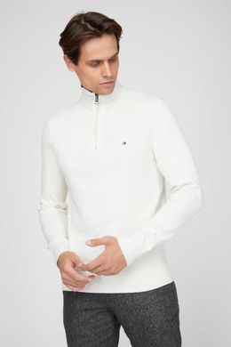 Белая кофта Tommy Hilfiger PIMA COTTON CASHMERE мужская Белый (Tommy Pima white lav25 (M)