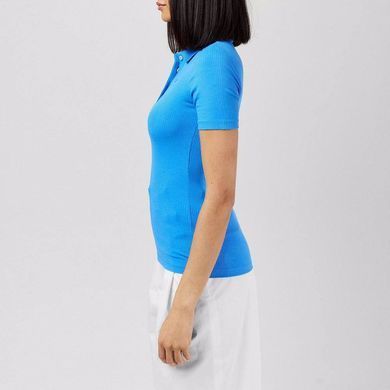 Женская рубашка поло с логотипом Tommy Hilfiger Ribbed (Blue Spell) Голубой (Trp Ld43 blue lav25 (XS)