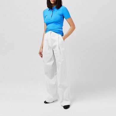 Женская рубашка поло с логотипом Tommy Hilfiger Ribbed (Blue Spell) Голубой (Trp Ld43 blue lav25 (XS)