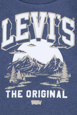 Комплект Levi's 2в1 світшот на флісі та джинси для хлопчиків дитячий Сіро-синій (312 set pvu indigo (62 (3m))