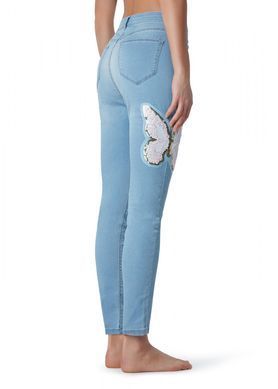 Скенные джинсы с бабочкой Calzedonia (modp0709 blue (158-170 (12-16 лет))