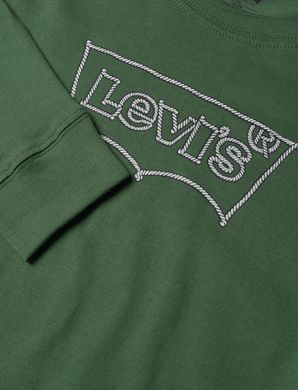 Лонгслів Levis для дітей з органічної бавовни з логотипом Зелений (184 pvu green (92 (2A))