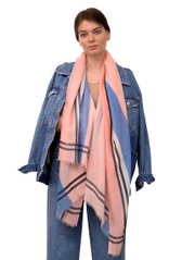 Шарф для жінок Butef Рожево-блакитний (SCС2307 pink-blue (180*80 см)