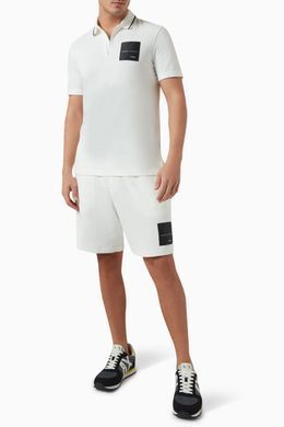 Шорты Armani Exchange с логотипом Mixmag AX из смеси органического хлопка мужские Белый (103723 white lav25 (L)