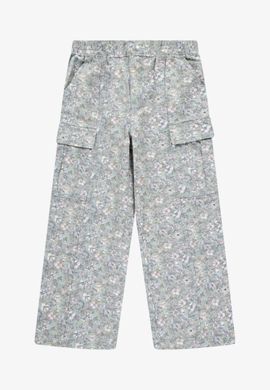 Підліткові штани-карго Levi's Lvg Twill '94 Baggy Wide Leg для дівчаток Квітковий принт (019 pvu blue-surf (140 (10A))