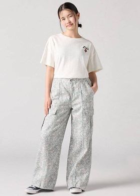 Підліткові штани-карго Levi's Lvg Twill '94 Baggy Wide Leg для дівчаток Квітковий принт (019 pvu blue-surf (140 (10A))