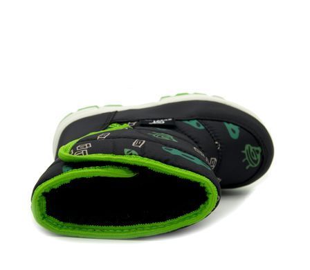 Дутики для хлопчика Clibee Чорно-зелений (A203 black-green (22 (15 см))