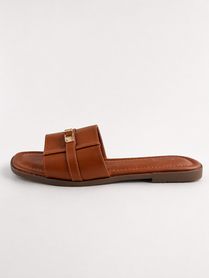 Шлепанцы в стиле Hermes Meideli Женские Рыжий 36 (23,5 cм) (d505 brown)