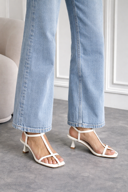 Босоножки на низком каблуке Meideli Женские Белый 36 (23,5 cм) (h9326-5 white)