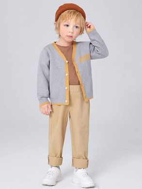 Кардиган для мальчика SHEIN Серый (JIT7302476 grey (110 см (5 лет))