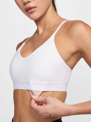 Жіночий спортивний топ для фітнесу Nike W Nk Df Indy Lgt Spt Bra Білий (FD1062-100 white lav25 (S)