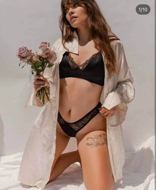 Шовковий бюстгалтер жіночий Empress Mimi London Чорний (E0620br black (XS))