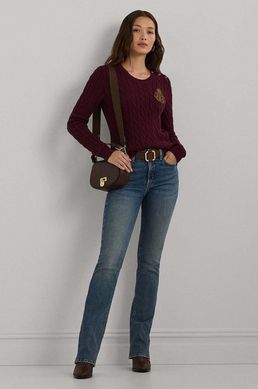 Бавовняний светр Ralph Lauren жіночий Бордовий (LR bordo lav25 (M)