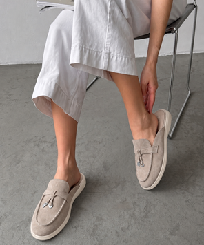 Мюли, натуральная замша Meideli Женские Светло-бежевый 41 (26 см) Код: wtp0109 beige