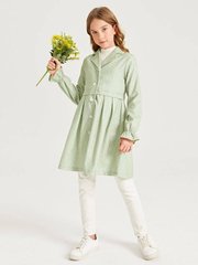 Платье, пальто для девочки SHEIN Мятный в горошек (JIT7074222 mint (152 см (11-12 лет))