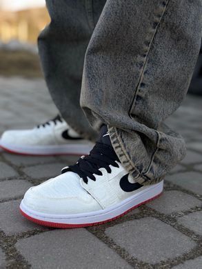 Кеди Nike Air Jordan 1 Low Fearless No brand Чоловічі Білий 41 (26,5 см) (A566 white)