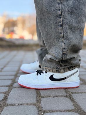 Кеди Nike Air Jordan 1 Low Fearless No brand Чоловічі Білий 41 (26,5 см) (A566 white)