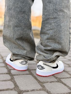 Кеди Nike Air Jordan 1 Low Fearless No brand Чоловічі Білий 41 (26,5 см) (A566 white)