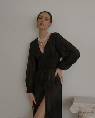 Халат жіночий Empress Mimi London Чорний (KIKI ROBE black (S++)