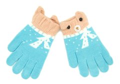 Рукавички для дівчинки RuBi Світло-синій (C207 l-blue (3-5 років (обхват 13 см, довжина рукавиці 13,5 см))