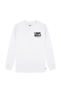 Бавовняний дитячий лонгслів Levi's GIDDY UP LS TEE для хлопчика Молочний (428 pvu white (92 (2A))