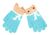 Рукавички для дівчинки RuBi Світло-синій (C207 l-blue (3-5 років (обхват 13 см, довжина рукавиці 13,5 см))