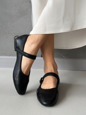 Балетки Мері Джейн з ремінцем Loretta Жіночі Чорний 36 (23,5 см) (X348 black)